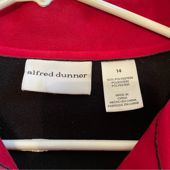 Alfred Dunner Jacket Red Faux Suede Women’s Size 14 Long Sleeve Pockets Coat - Picture 7 of 11